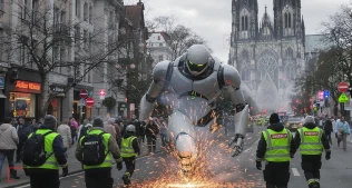 Köln şəhərində robot insidenti: Nə baş verib və təhlükə varmı?